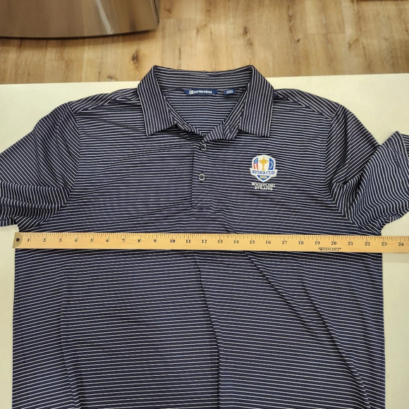 Cutter & Buck Polo Shirt Mens Large Blue 2020 Ryder Cup Whistling Straits Golf - Picture 8 of 10
